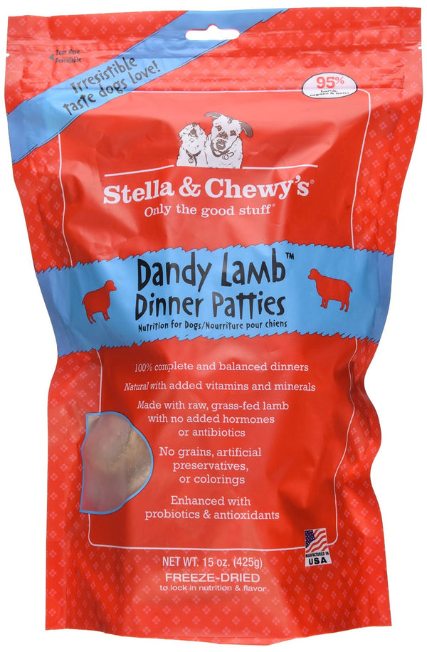 STELLA & CHEWY'S Freeze-Dried Dog Food Dinner Patties Dandy Lamb