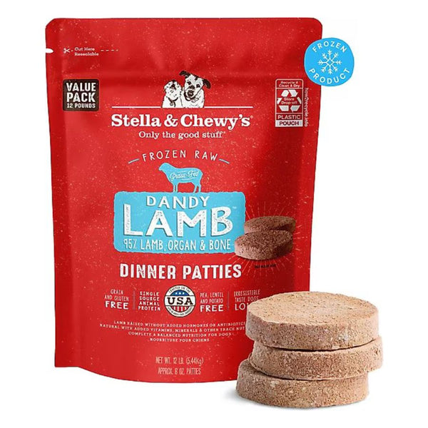 STELLA & CHEWY'S Frozen Dog Food Dinner Patties Dandy Lamb