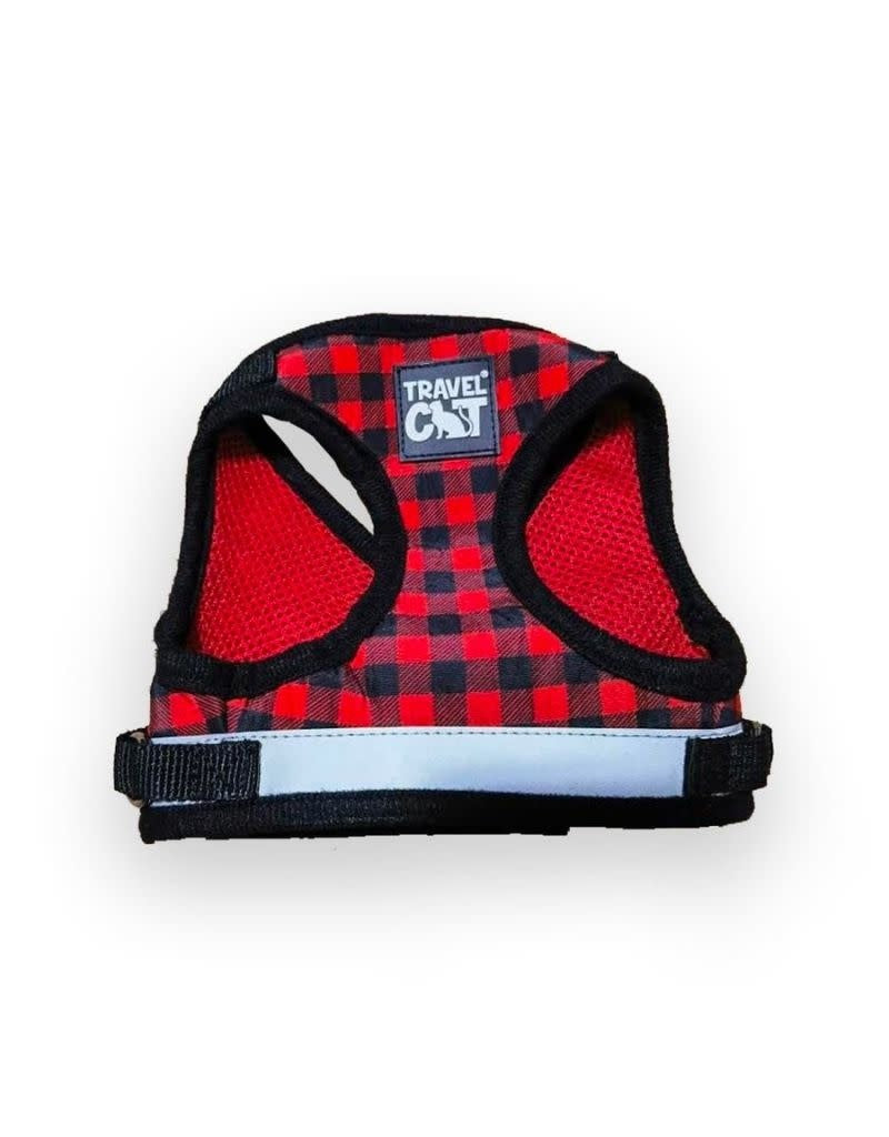 TRAVEL CAT Leash & Harness Set Pawsitively Plaid Buffalo Plaid