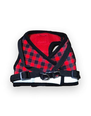 TRAVEL CAT Leash & Harness Set Pawsitively Plaid Buffalo Plaid
