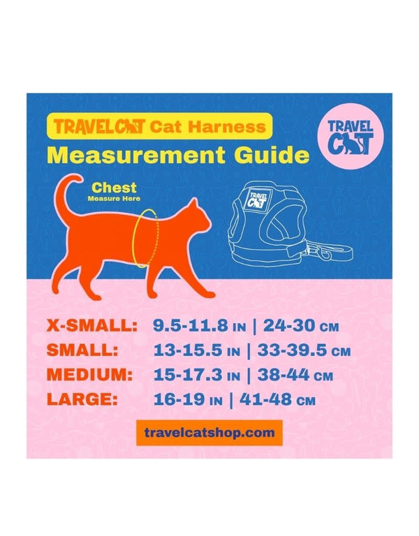 TRAVEL CAT True Adventurer Leash & Harness Set 90's Cat