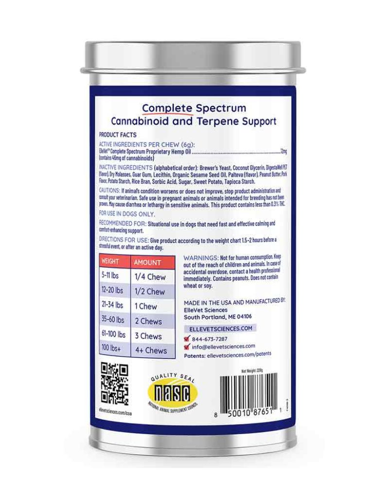 ELLEVET ElleCalm and Comfort Chews for Dogs