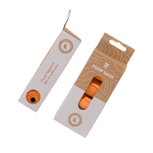 ZEE.DOG Compostable Poop Bags 4pk Orange