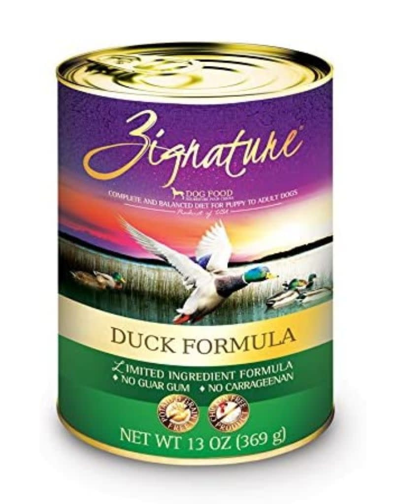 ZIGNATURE Duck Grain-Free & Potato-Free Canned Dog Food Case 12/13 OZ
