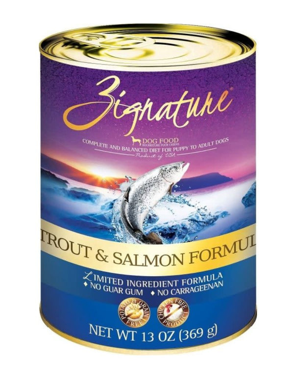 ZIGNATURE Trout & Salmon Grain-Free & Potato-Free Canned Dog Food 13 OZ