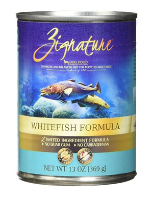 ZIGNATURE Whitefish Grain-Free & Potato-Free Canned Dog Food Case 12/13 OZ