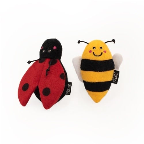 ZIPPYCLAWS Ladybug and Bee 2PK