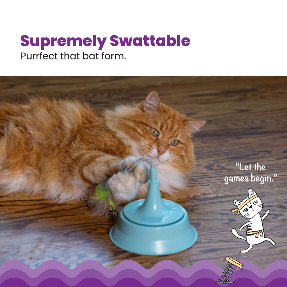 CATSTAGES 2-in-1 Spring Toy Cat Toy and Cat Ball Track Topper