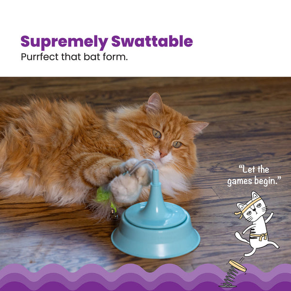 CATSTAGES 2-in-1 Spring Toy Cat Toy and Cat Ball Track Topper